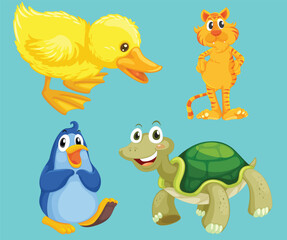 Set of cute animals vector by the greatest graphics