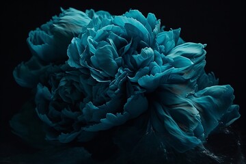 Abstract green-blue flower. 