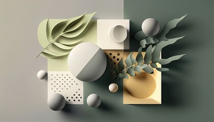 Stylish Minimal flat ray of gray and white set of geometry is a fascination of dynamism Abstract, Elegant and Modern AI-generated illustration