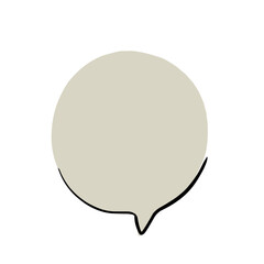 Hand-drawn speech bubble vector