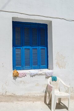blue window