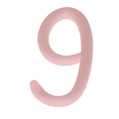 pink number nine