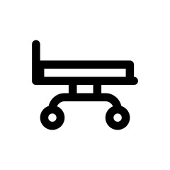 hospital bed line icon