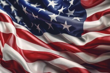 american flag on the background of the stars. Generative AI