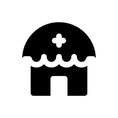 hospital glyph icon