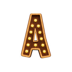 Alfabeto de madeira letra A © Vitor