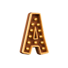 Alfabeto de madeira letra A © Vitor