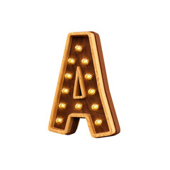 Alfabeto de madeira letra A © Vitor