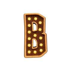 Alfabeto de madeira letra B