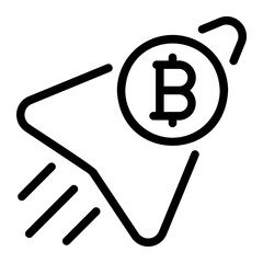 bitcoin line icon