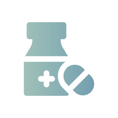 pill flat gradient icon