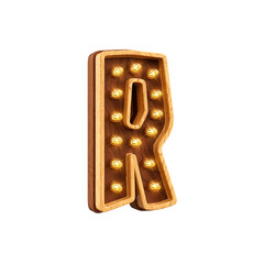 Alfabeto de madeira letra R © Vitor