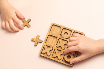 Tic-tac-toe game. Educational games. Strategy game.