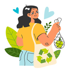 Zero waste movement. Environmental protection and social responsibility