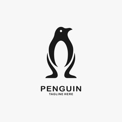 Penguin logo design illustration