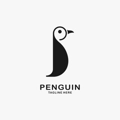 Penguin logo design illustration