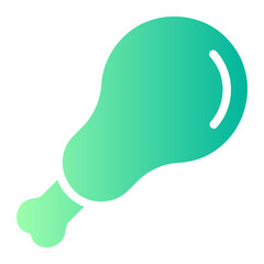 chicken leg gradient icon
