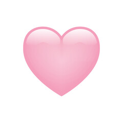 Light pink heart emoji isolated on white background. Emoticons symbol modern, simple, vector, printed on paper. icon for website design, mobile app, and UI. Vector Illustration