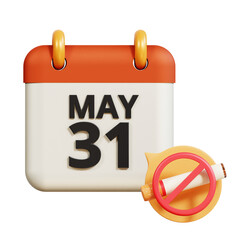 Anti Tobaco Day 3D Icon