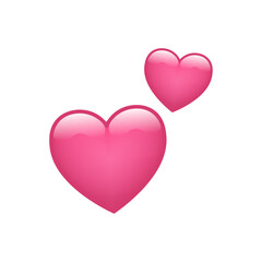 Two Hearts emoji isolated on white background. Emoticons symbol modern, simple, vector, printed on paper. icon for website design, mobile app, and UI. Vector Illustration