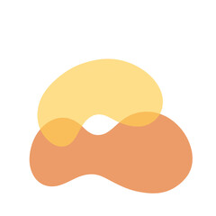 Obraz premium Abstract Pebble Style Shapes Bending In With Each other Modern Art Style 