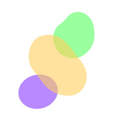 Abstract Pebble Style Shapes Bending In With Each other Modern Art Style 