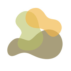 Abstract Pebble Style Shapes Bending In With Each other Modern Art Style 