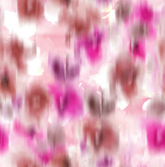 Abstract Blurred Florals Silhouettes Brush Effect Ombre Roses Seamless Pattern Textured Background Trendy Fashion Colors Perfect for Allover Fabric Print