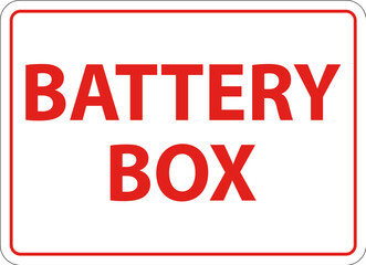 Symbol Battery Sign Battery Box On White Background