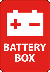 Symbol Battery Sign Battery Box On White Background