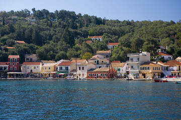 Fototapeta na wymiar The beautiful harbourside village of Loggos, Paxos, Greece
