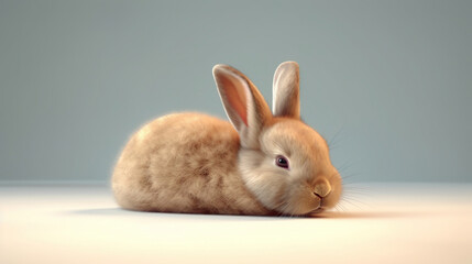 Bunny rabbit laying down illustration