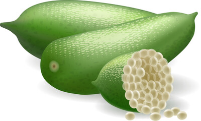 Finger lime caviar pulp