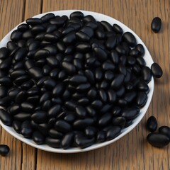 coffee beans in a wooden spoon
