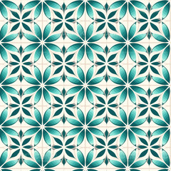 Luxury old fashioned tile Seamless pattern background for wallpaper, wrapping, textile. Generative AI
