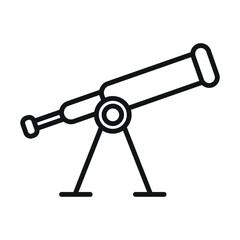 telescope sign symbol vector icon