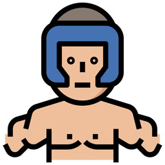 wrestler line icon,linear,outline,graphic,illustration