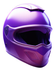 3D purple gradient helmet icon isolated. Generative AI.