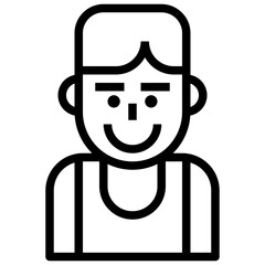 boy line icon,linear,outline,graphic,illustration