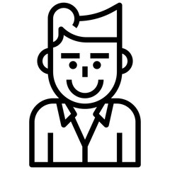 boy line icon,linear,outline,graphic,illustration