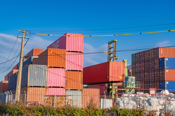 福岡港のコンテナヤード