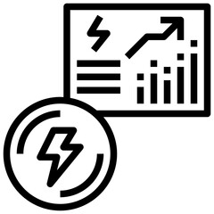 energy consumption line icon,linear,outline,graphic,illustration