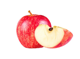 Red apple on  transparent png