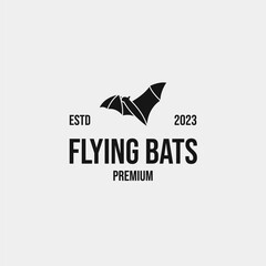 Creative flying bats logo design concept illustration idea