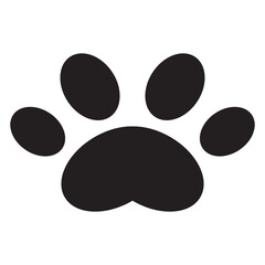 Paw Print icon. Vector,Dog or cat paw print flat icon for animal