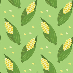 Cute seamless pattern with vegetables