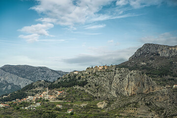 Fototapeta na wymiar View at Fortress Klis near Split, Dalmatia, Croatia