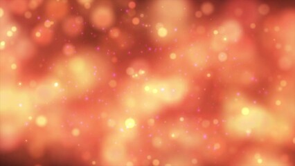Beautiful glowing  yellow bokeh background with floating particles. - Powered by Adobe