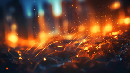 Fototapeta premium Beautiful background image in bright blurry colors with flying sparks.