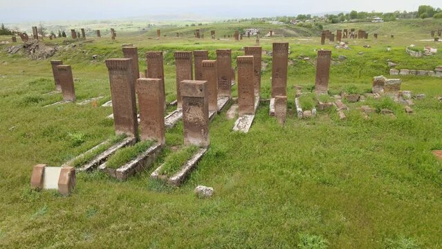 Ahlat seljuk cemetery Turkey